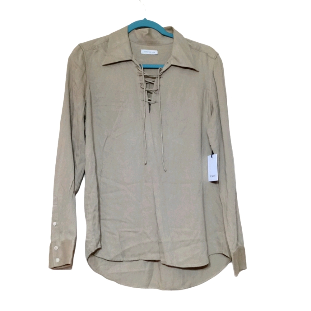 New The Script 100% viscose beige lightweight top